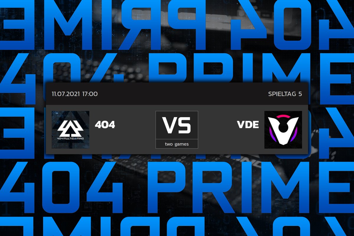Matchday for #404PRIME - It's time to finally get the 2-0 again! We're fighting today against <a href="/Void_Esport/">Void Esports</a> in <a href="/Primeleague/">Die Techniker Prime League</a> 3.1! 

🔼 <a href="/Genschie_/">Genschie</a>
🔁 <a href="/MysTeRi0N_LoL/">MysTeRi0N | Victor</a>
▶️ <a href="/MaxiKing_LoL/">MaxiKing</a>
🔽 <a href="/Sun7_LoL/">Sun 7</a>
🔽 @LoLBrainLoL

🔴 LIVE: no stream today 😔

LETS GO 404! 💙
#404WIN | #LIMITSNOTFOUND