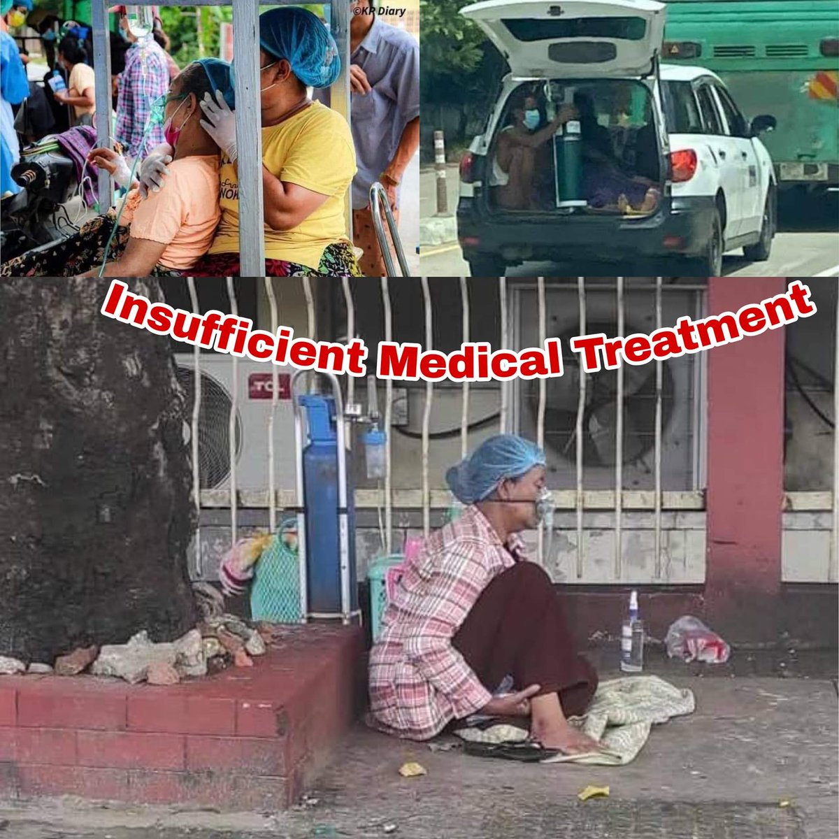 Though horrible COVID-19 is happening in Myanmar,Junta is stopping all private oxygen tanks filling,monopolizing oxygen supplies,interfering private treatments instead of providing sufficiently.WE NEED HELP FOR COVID-19 from International Community help asap. #MyanmarNeedsO2