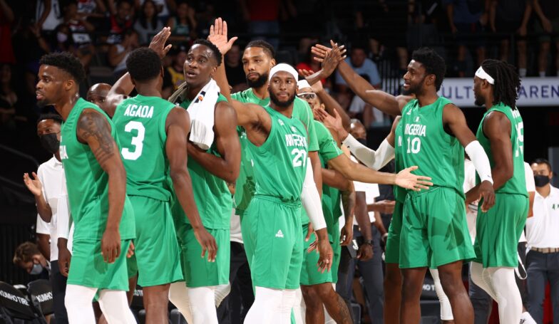 experiencing9ja's tweet photo. Nigeria, with six NBA players and former NBA head coach Mike Brown at the helm, won 90-87 against the U.S in the first of a series of games in Las Vegas on Saturday night.

This is after Nine years of losing to the U.S. by 83 points at the 2012 Olympics.

Congratulations Naija. https://t.co/QDgspQpbKH