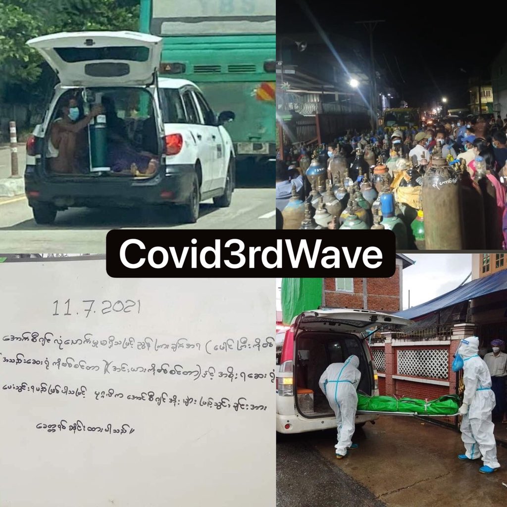 Covid death tolls are on the rise&amp;SAC is doing nothing to control it.
They are even arresting the charities and shutting down the private oxygen plants.
Shooting the sick civilians going to the hospital at night.
The 4 horsemen have reached Myanmar.
