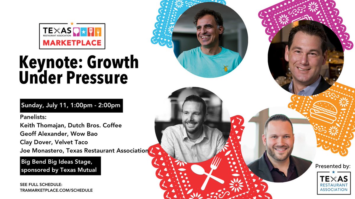 TXRestaurants's tweet photo. Day 1 of #TRAMarketplace education sessions begin TODAY at 9:45 am & we have some really awesome sessions planned! Learn all about Texas' workforce, surviving a pandemic, and growing under extreme pressure. Check out the full education schedule here: https://t.co/mldattnlB5 https://t.co/lboLH7B8D6