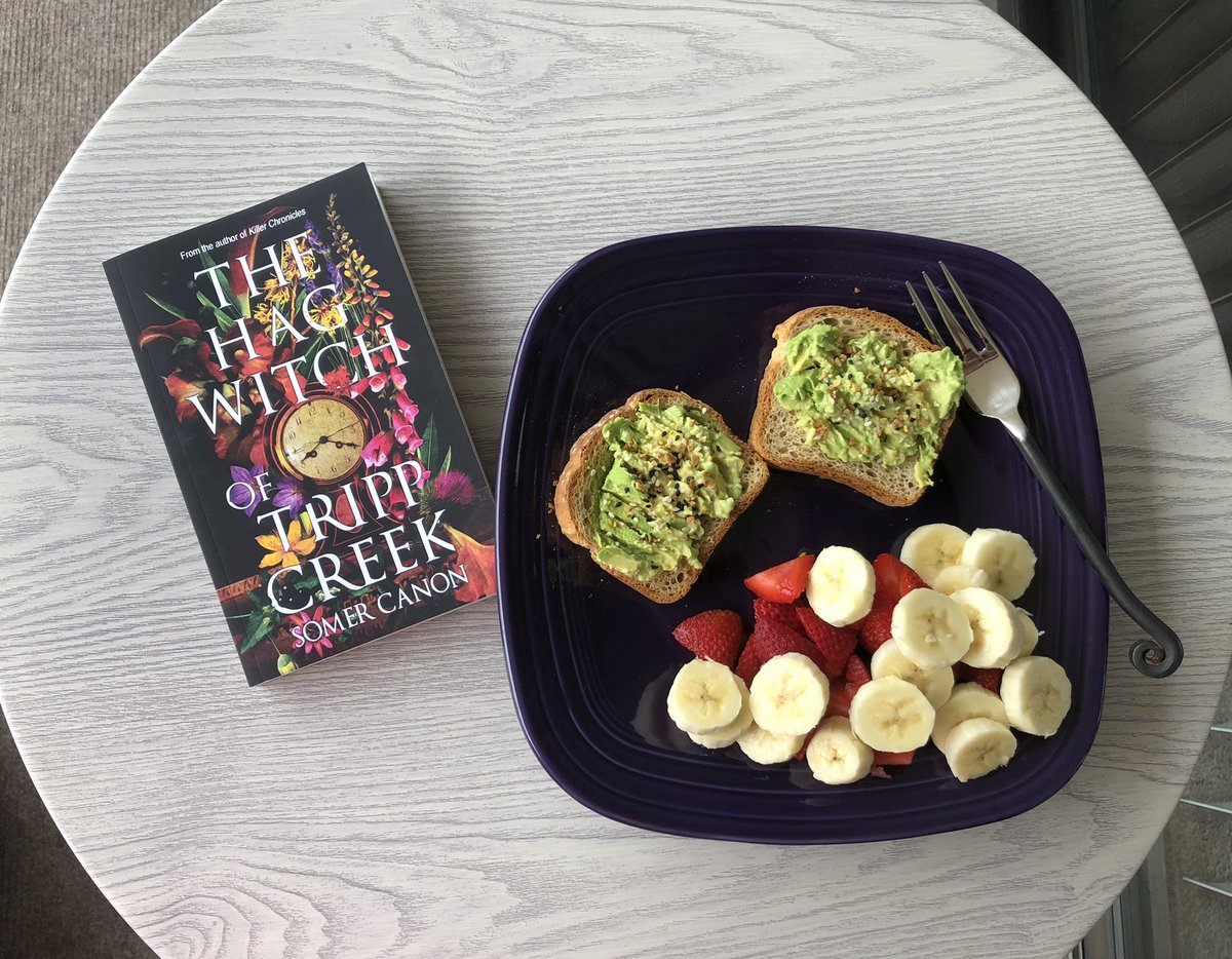 amandaheadlee's tweet photo. A little Sunday breakfast time read brought to you by the lovely @somercanon #amreading #horror #thehagwitchoftrippcreek #breakfastreading https://t.co/s6GCiSlXtt