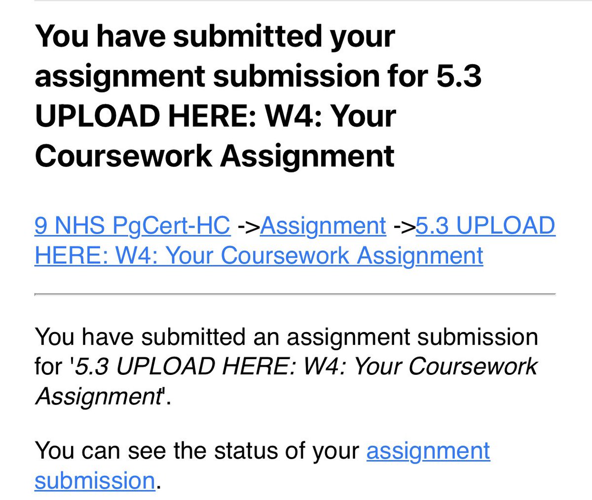 And that’s my final assignment submitted! Now we wait 🤞#PGCert #HealthcareCommunications #NHSComms