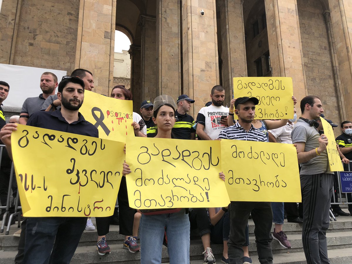 Shame Movement (@shamemovement) on Twitter photo .<a href="/LeloForGeorgia/">Lelo For Georgia</a> activists are holding a silent protest in front of parliament. Banners say: โMurderous <a href="/MIAofGeorgia/">MIA of Georgia</a> Minister Must Resignโ, โMurderous <a href="/GovernmentGeo/">Georgian Government</a> Must Resignโ, โViolent <a href="/GovernmentGeo/">Georgian Government</a>โ. #Georgia #EndMurderousGeoGov .<a href="/LeloForGeorgia/">Lelo For Georgia</a> activists are holding a silent protest in front of parliament. Banners say: โMurderous <a href="/MIAofGeorgia/">MIA of Georgia</a> Minister Must Resignโ, โMurderous <a href="/GovernmentGeo/">Georgian Government</a> Must Resignโ, โViolent <a href="/GovernmentGeo/">Georgian Government</a>โ. #Georgia #EndMurderousGeoGov