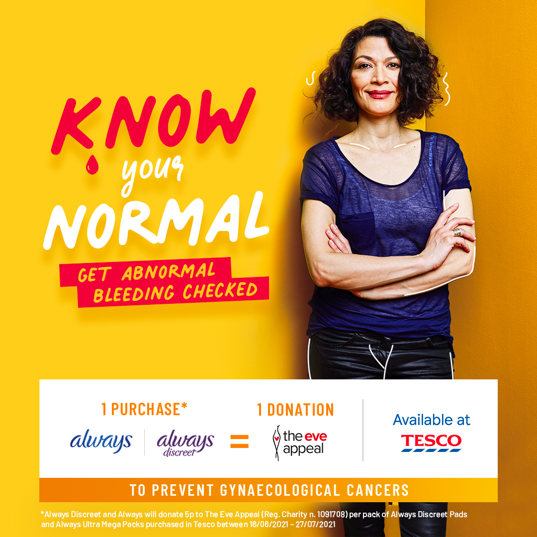 HWCountyDurham's tweet photo. Abnormal bleeding could be a symptom of 3 out of the 5 gynae cancers- womb, cervical and vaginal. @eveappeal @Always @AlwaysDiscreet  &amp; @Tesco are raising awareness of abnormal bleeding so that everyone #KnowsTheirNormal &amp; gets bleeding checked. Read more: https://t.co/wVBpmp3nuU https://t.co/qYqcTy1uOr