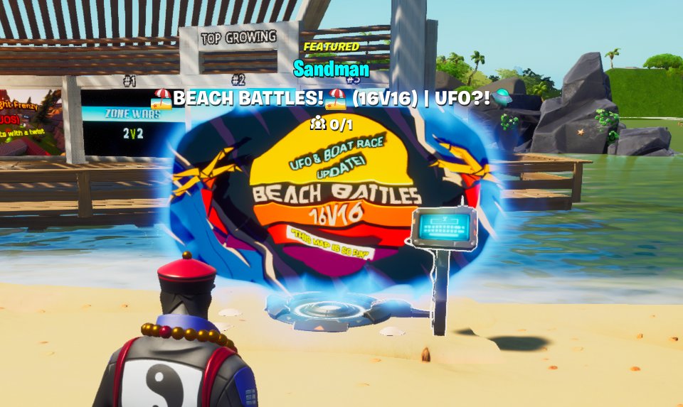iiiSAndman's tweet image. 🥳 BEACH BATTLES (16v16) is LIVE for #CreativeSummer woooooop!

Get involved with the high action, summery fun by jumping in! They'll be good sized lobbies in MM too!

TYSM as always @FNCreate @Flak #ThankYouEPICGames #FortniteCreative
