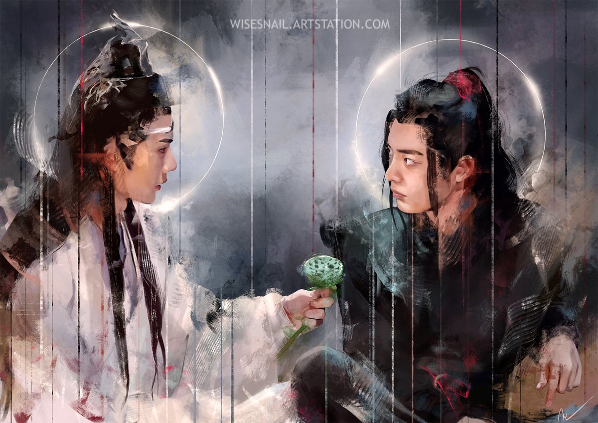 WisesnailArt's tweet photo. You know that when I find something I like, I need to explore it to my heart’s content <;
So have a little potrait of these two dorks 💙

#TheUntamed #MDZS #LanZhan #LanWangji #WeiWuxian #WeiYing #Wisesnail #WangXian https://t.co/MijHr5YIBx