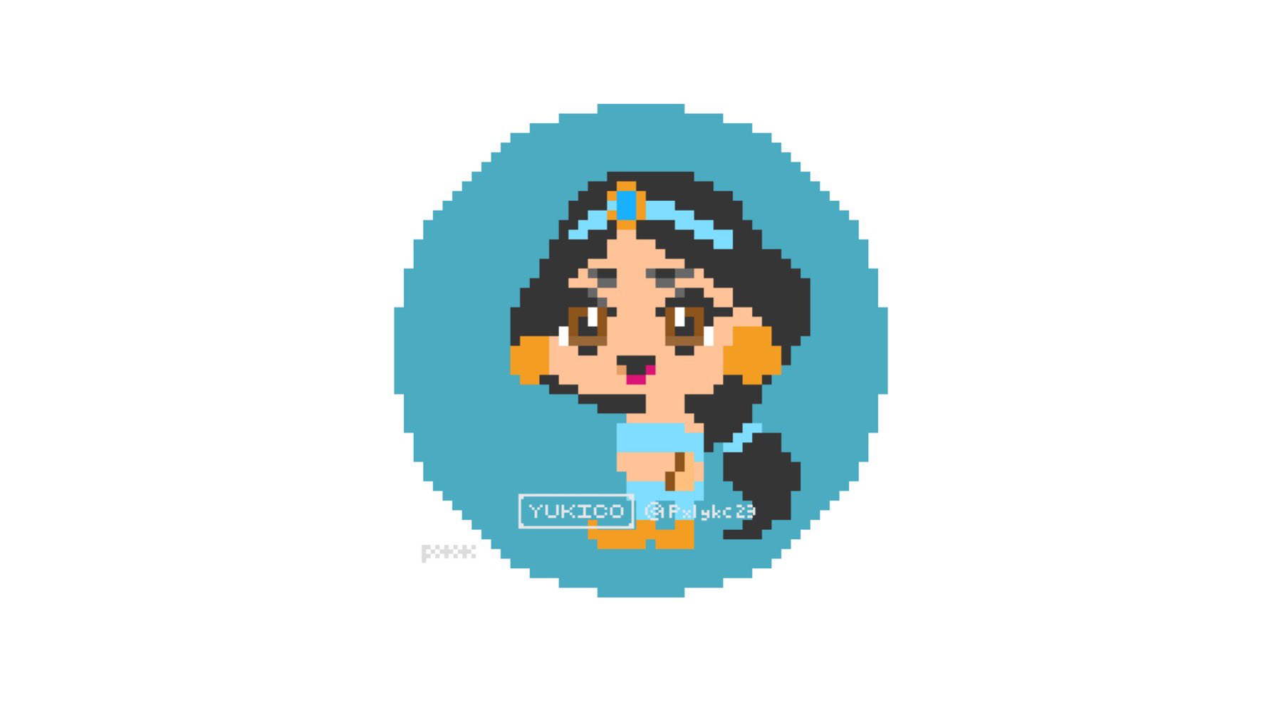 ドット絵 Pixelart ジャスミン ディズニープリンセス T Co 3tmrxk7rmn Twitter