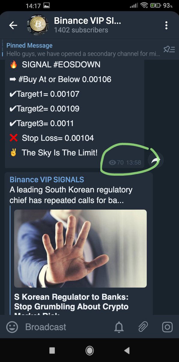 AndrewGriUK's tweet photo. 🔥 SIGNAL #EOSDOWN
➡ #Buy At or Below 0.00106
✔Target1= 0.00107
✔Target2= 0.00109
✔Target3= 0.0011
❌ Stop Loss= 0.00104
✌ The Sky Is The Limit!
Tell me someone who cathed this!!! 🤑
#SPOT #bitcoin #daytrading
Join Our VIP SIGNALS channel NOW, PM ME! https://t.co/7kCMl0MqtZ