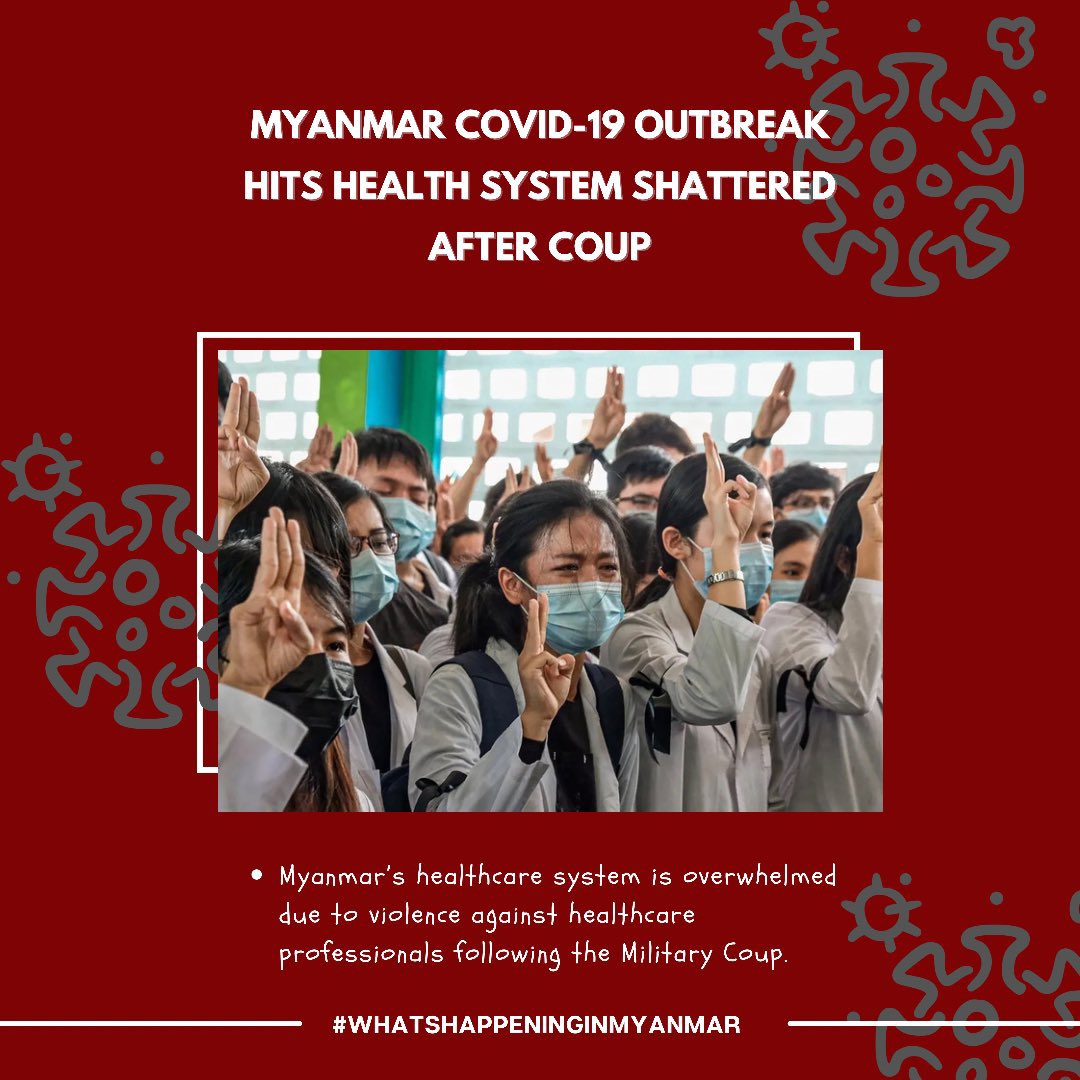 We, Myanmar people of need oxygen on a daily.We urgently need international help to overcome this epidemic !!
WE NEED HELP FOR COVID-19
#MyanmarNeedsO2