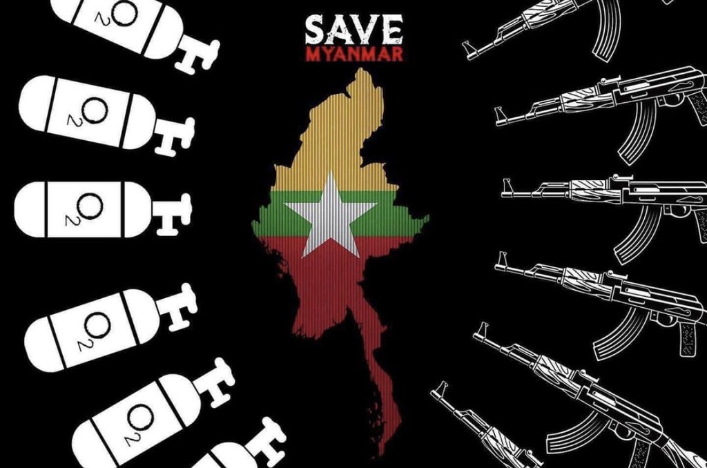 HanLay76523318's tweet photo. 🔴It is difficult to get enough OXYGEN, so unfortunate #Myanmar people are dying every day. All are because of Military Juntas ! 

WE NEED HELP FOR COVID-19
#MyanmarNeedsO2 
#WhatsHappeningInMyanmar https://t.co/99pIGesnoC