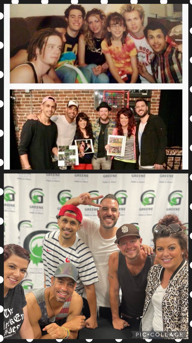 Trlsuperstar's tweet photo. 20 years in the making 🤩 Thx for yet another great show &amp; making it easy to stay your fan after all these years! Great catching up last night! ❤️ Here’s our 1, 15 &amp; 20 year pic! 🥰#TRLatYourHouse @OTownOfficial @danmillerotown @JacobUnderwood7 @Trevorpenick24 @iamerikestrada https://t.co/3bgNdf4Uk9