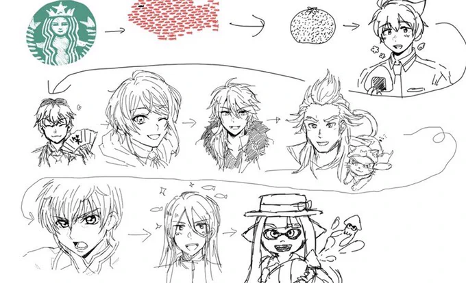 今回の絵しりとり
(紅井)朱雀⇨枢木スザクの流れ、好き

※この中で私が担当したのは[ス●バ、みかん、乱数、枢木スザク]です 