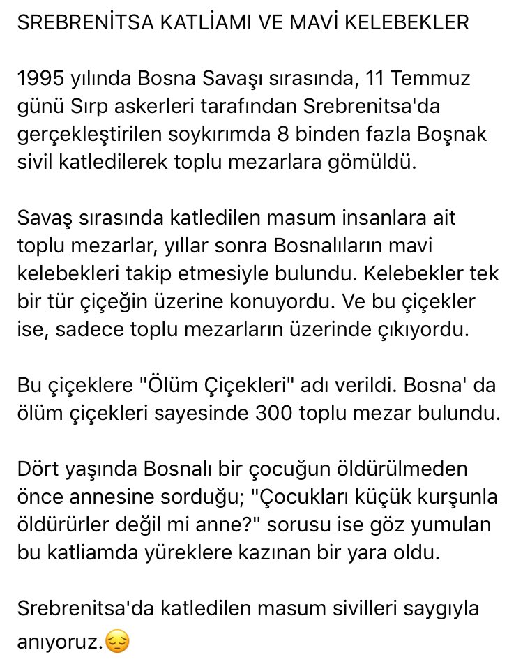 #Srebrenitsa #MaviKelebekler