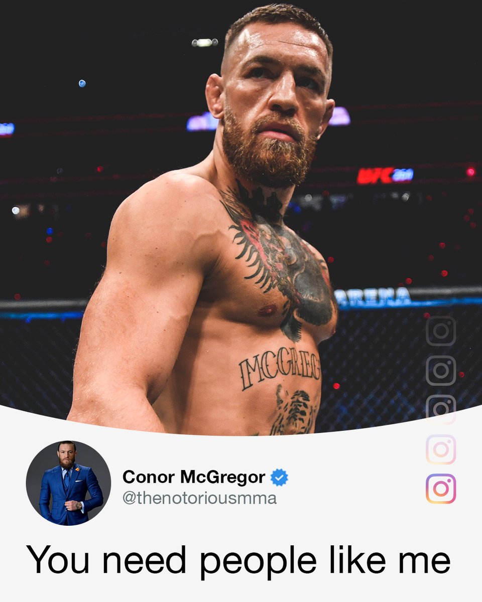 Conor McGregor channeled Scarface's Tony Montana in his first post since suffering the leg injury at #UFC264 

(via <a href="/TheNotoriousMMA/">Conor McGregor</a>)