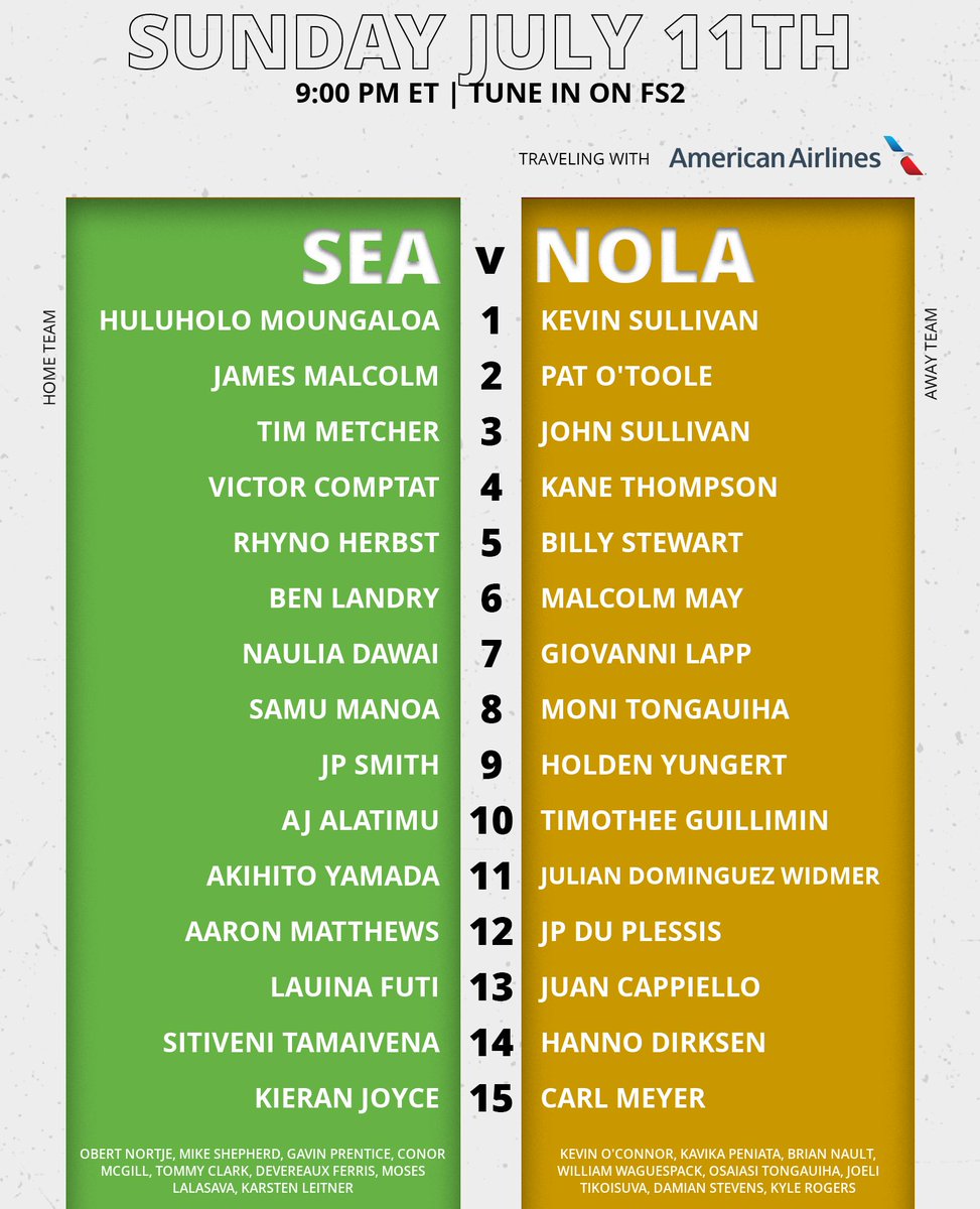 The action continues today thanks to <a href="/AmericanAir/">americanair</a>  ✈️

📲 Head to the MLR app for match previews, stats, and countdowns to kickoff!

🏉 #MLR2021 | #TORvNE #SEAvNOLA | <a href="/CBSSportsNet/">CBS Sports Network</a> | <a href="/FOXSports/">FOX Sports</a>