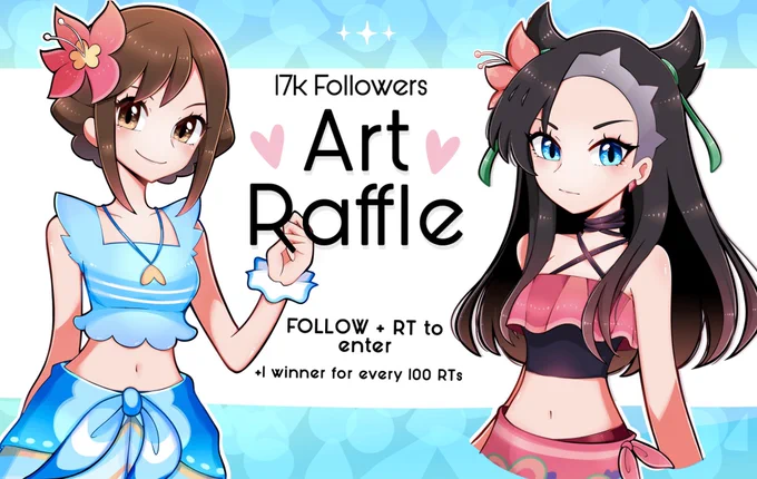 17K FOLLOWER ART RAFFLE • To  Follow me + RT this post•  comment ur char below• Winner will get a FREE drawing like below Ends in 24 hours, good luck~  