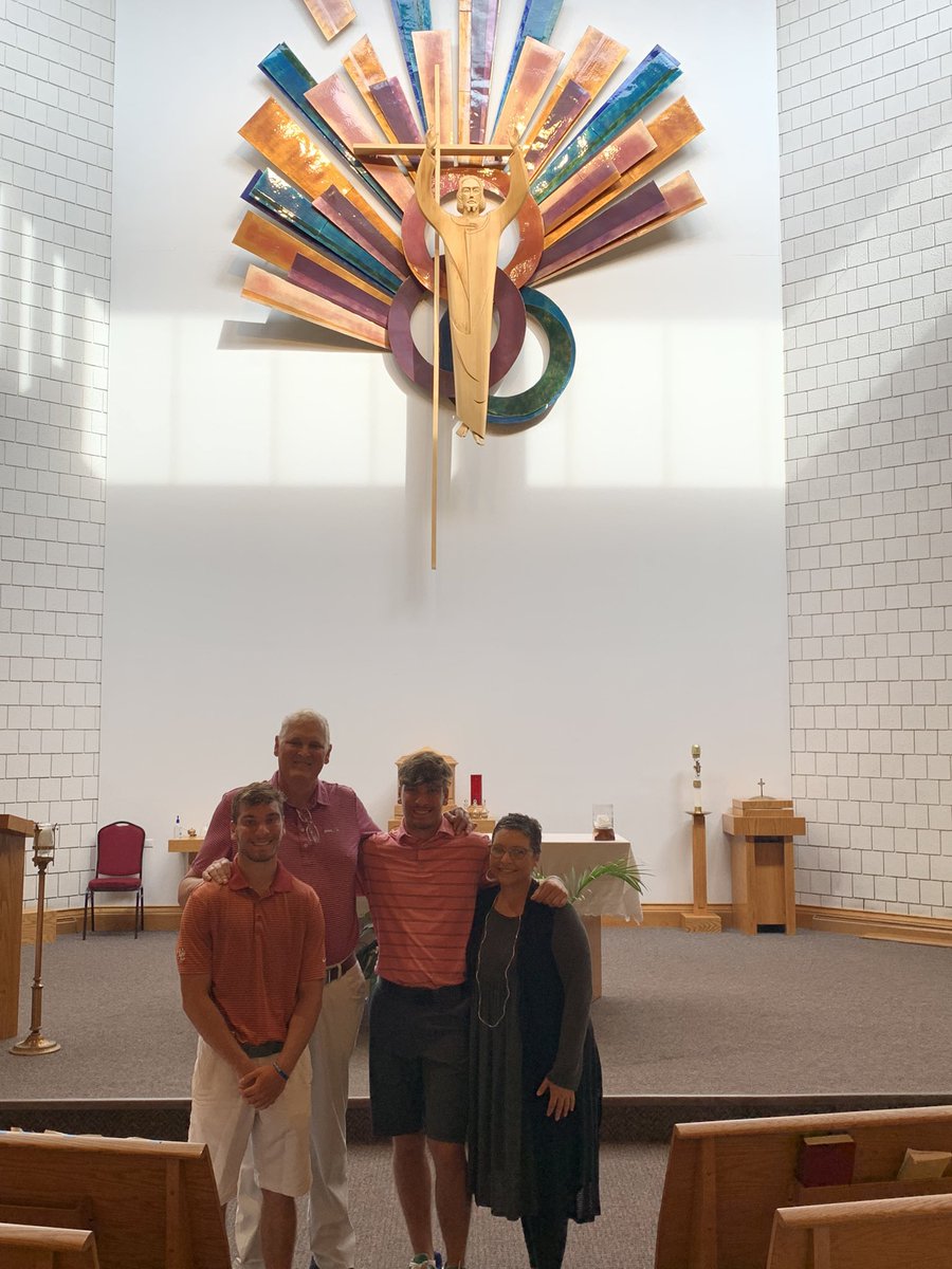 Back at St. Susanna as an entire family for the first time in many months. It feels like home.