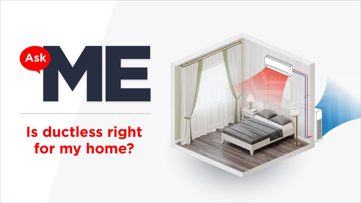 MitsubishiHVAC's tweet photo. ASK ME: Why should I consider ductless options for my home heating and air-conditioning? https://t.co/GhthH4M408 https://t.co/vFeqbhGlX8