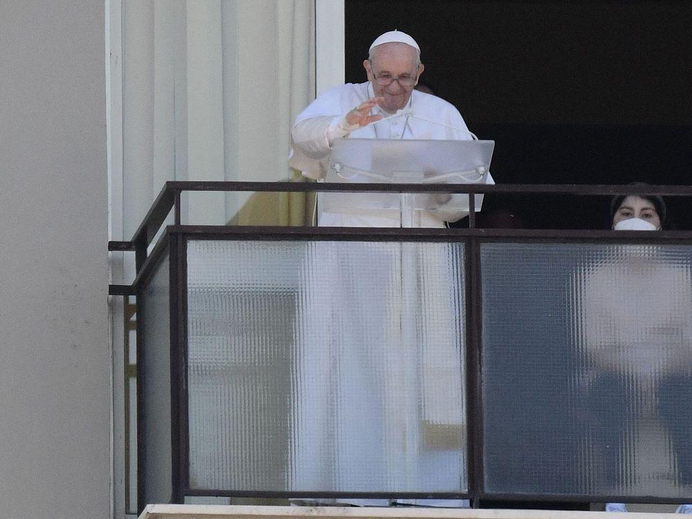 Pope Francis appears in public for first time since surgery