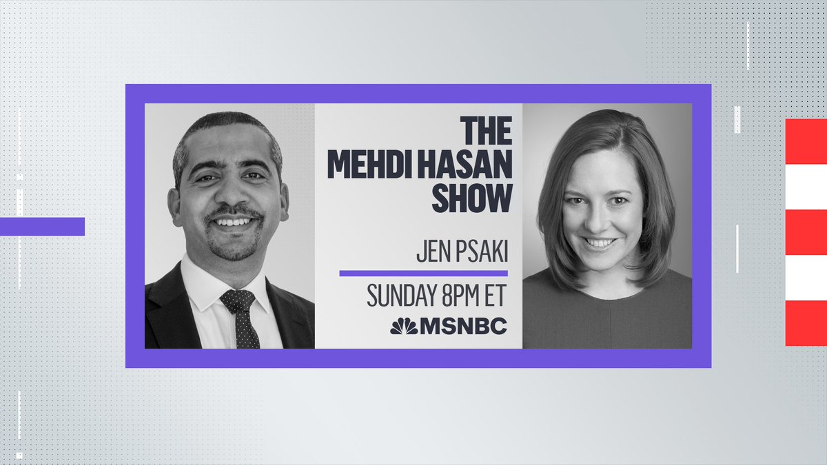 Thanks for having me on tonight @mehdirhasan lots to talk about--covid, voting rights, infrastructure, climate, competition, Afghanistan, Haiti, cyber (and more topics I am sure you have on your mind)..to name a few...see you @8pm 