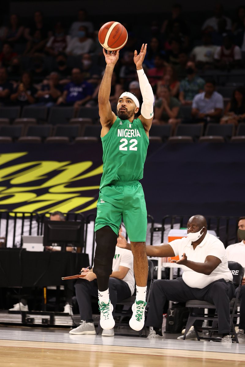 SportsRetriever's tweet photo. Nigeria defeats Team USA 90-87 in exhibition play last night in preparation for Tokyo. https://t.co/Cl1J6PjaIf