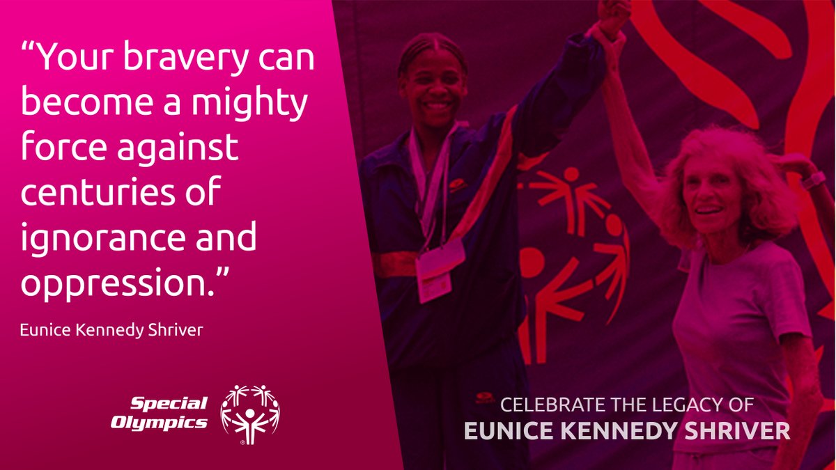 Our founder Eunice Kennedy Shriver was a pioneer for people with intellectual disabilities, and a genuine groundbreaker. As we celebrate her centennial, we pledge to turn up the volume on the #InclusionRevolution #EKS100

More on her legacy here 📽️ fal.cn/3gGh1