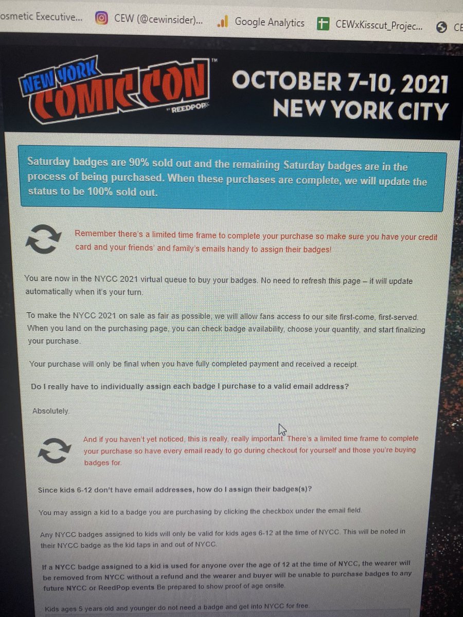 AlexandraEide's tweet photo. NOOOOOO. Been in line for AN HOUR and still didn’t get Saturday tickets 🥺🥺🥺 #NYCC https://t.co/Dqv1UId7Wf