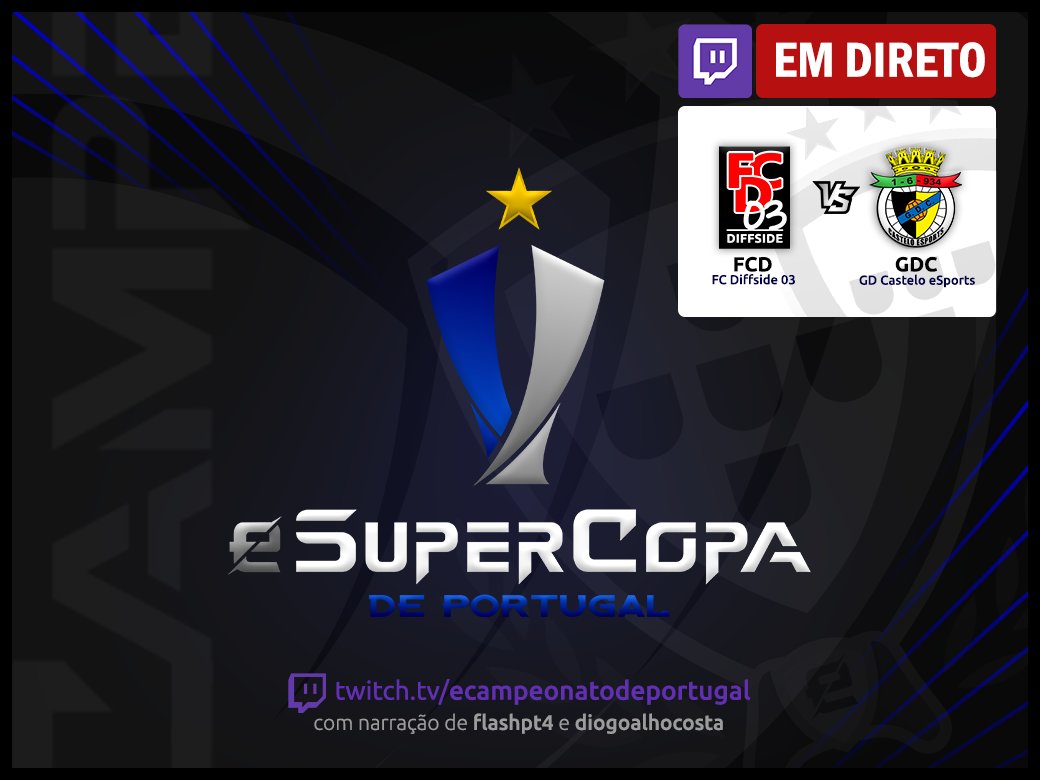 ESTAMOS EM DIRETO 🔴 | eSuperCopa X2

Acede já ao nosso canal da Twitch:
twitch.tv/ecampeonatodep…

Acompanha esta grande final! Junta-te à emoção da eSuperCopa de Portugal X2!
#esupercopax2 #twitch #esports #officialpes #Livestream 
@GDCesports