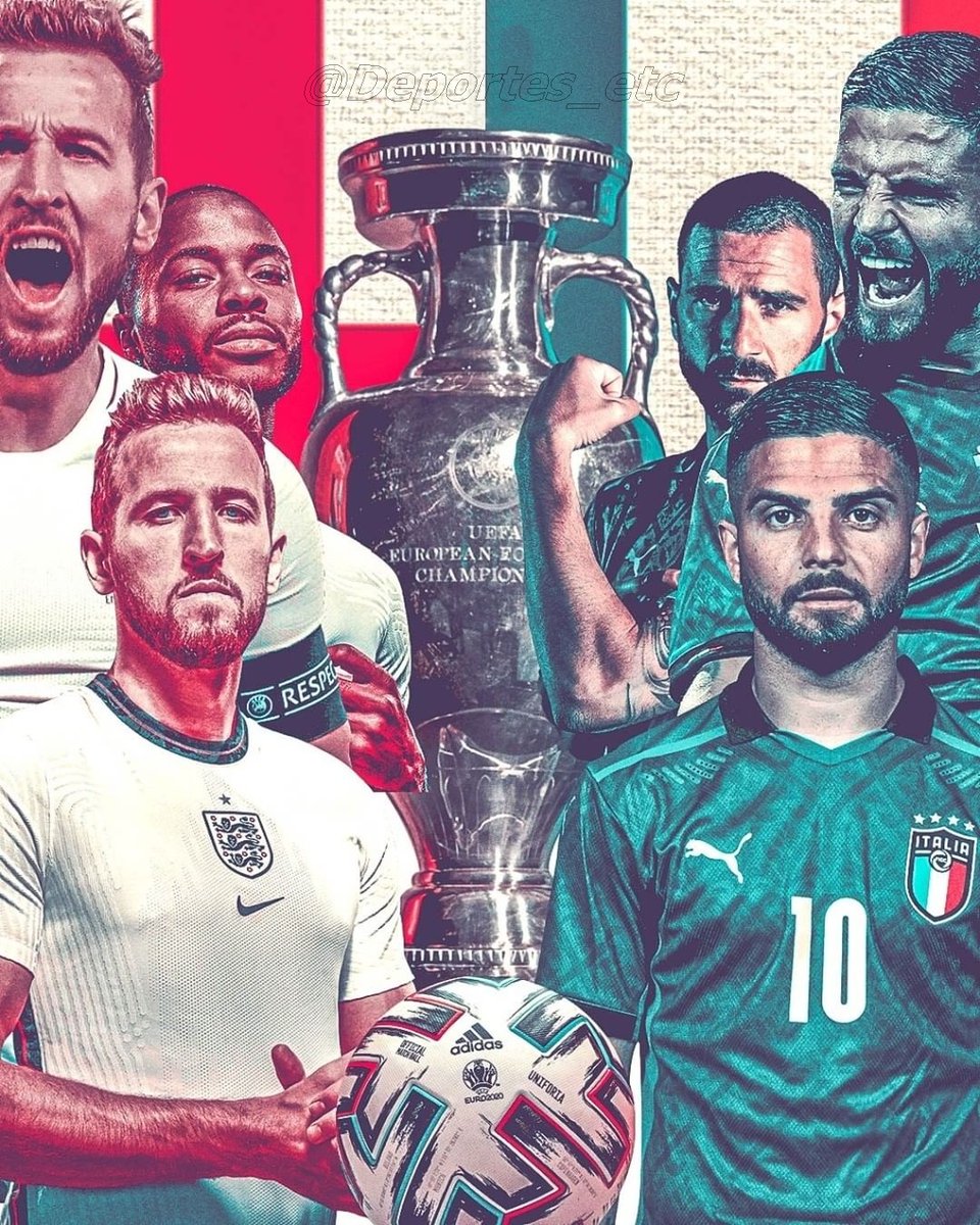 Deportes_etc's tweet photo. #Inglaterra 🏴󠁧󠁢󠁥󠁮󠁧󠁿 e #Italia 🇮🇹 se enfrentaran por 28va vez. Los azzurri han triunfado 11 veces, mientras que la selección de 'los tres leones' ha ganado 8 ocasiones, mientras que otras 8 veces han terminado empatados ¿Quien ganara hoy? #Eurocopa #Euro2020 #Euro2021 ⚽️🏆 https://t.co/qlxvhhf3cV