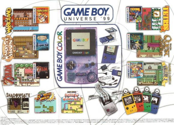 Flier for Game Boy Color game from 1999
