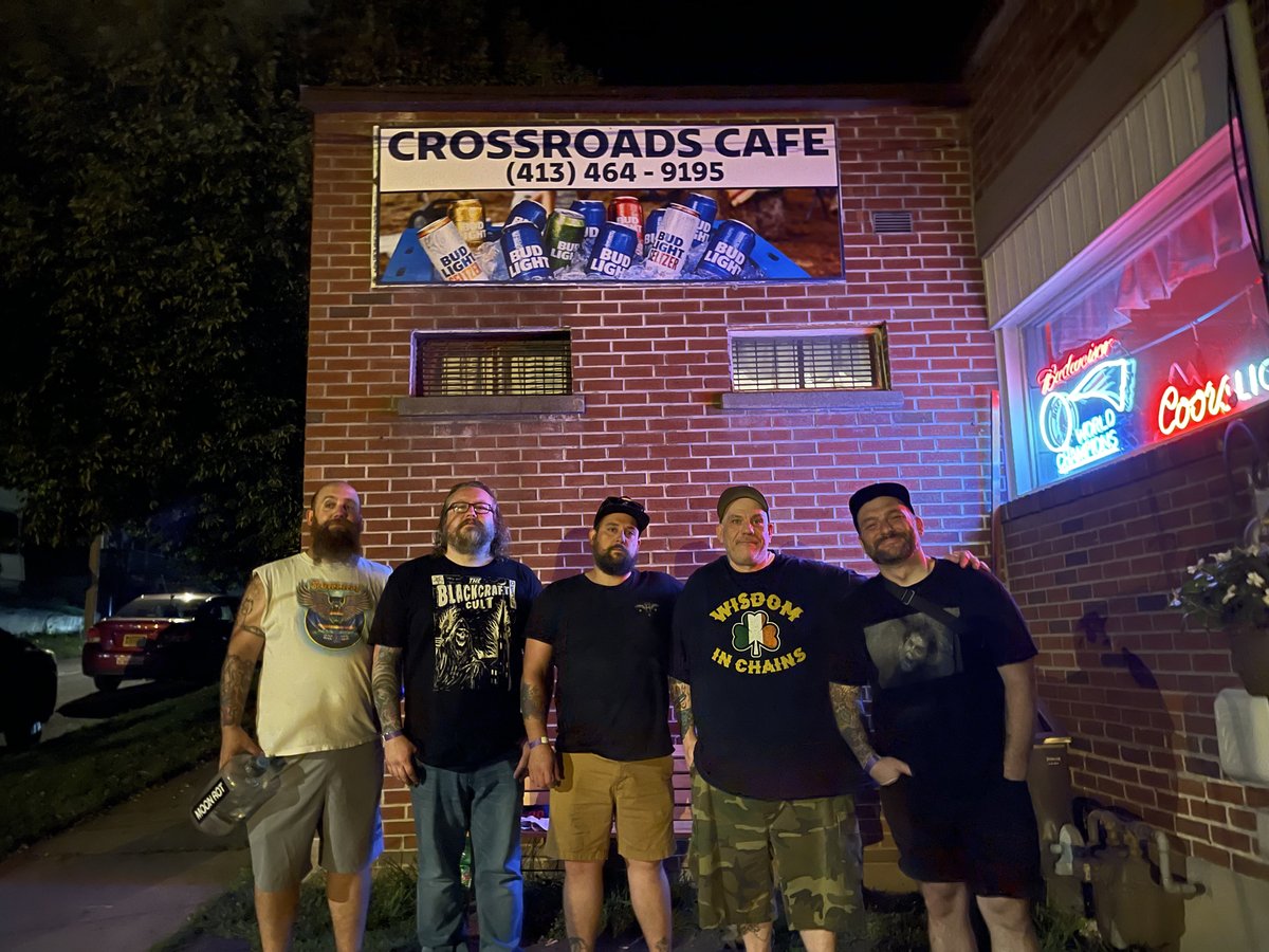 moonxrot's tweet photo. First ones in the books! We owe a lot to Mr @patientzerorecords413 himself, Jerry. Thanks for including us on the bill for the first show back at Crossroads. Thanks to @intrusive_music, @faded_line2020, and Ph my god @silenceequalsdeath should be everyone’s favorite band. https://t.co/AmZoJFcPtw