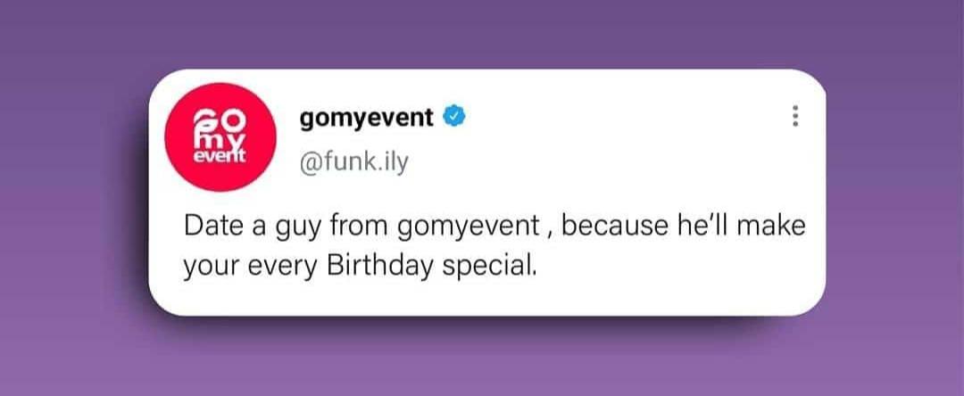 GoMyEvent tweet media