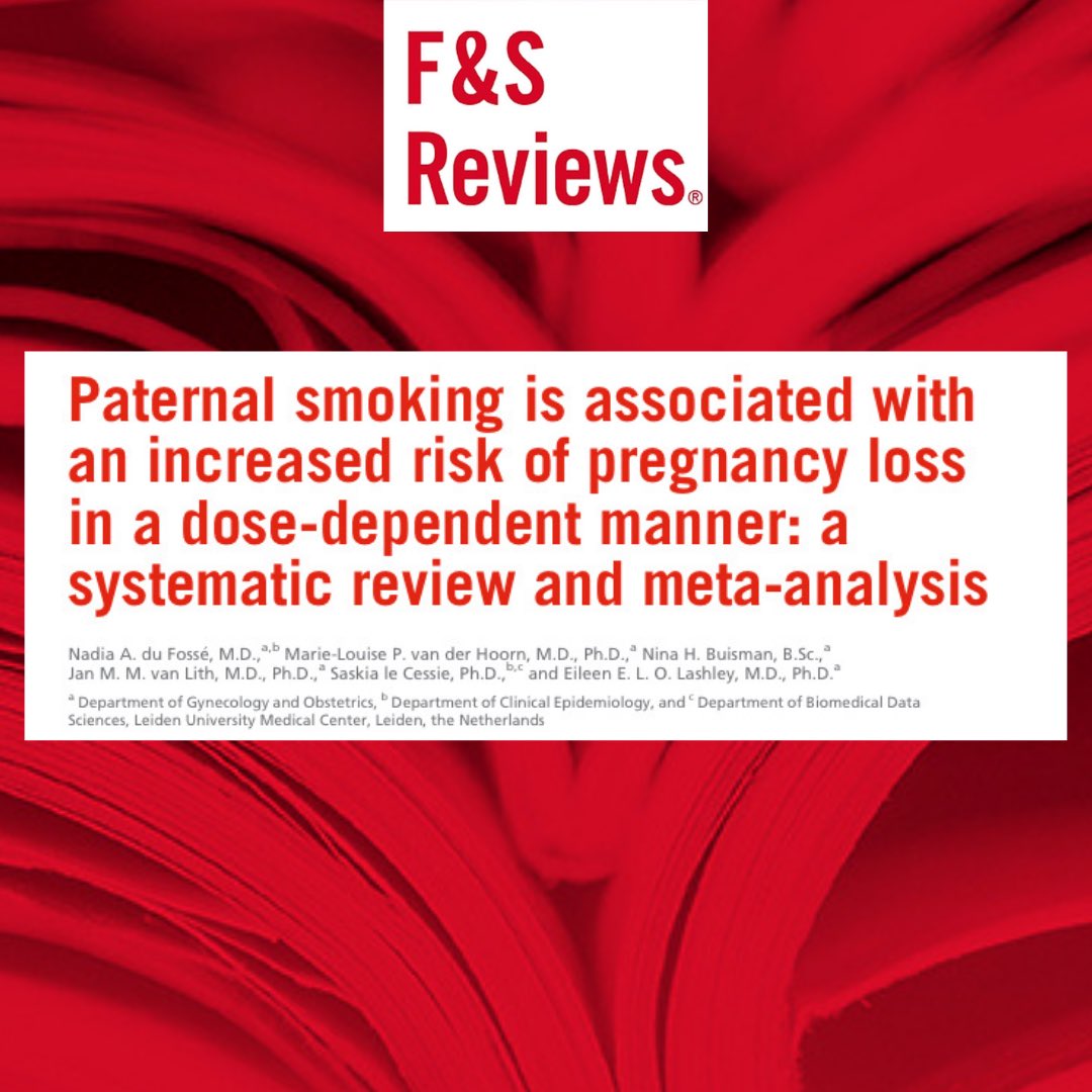 FertStert's tweet photo. 🚨🚬🙅🏼‍♂️From F &amp; S Reviews: Paternal smoking >10 cigarettes/day in the preconception period: associated with ⬆️ risk of pregnancy loss.

🚬🙅🏼‍♂️1–10 cigarettes/day: 1% increase

🚬🙅🏼‍♂️11–19 cigarettes/day: 12% increase!

🚬🙅🏼‍♂️≥20 cigarettes/day: 23% increase! 
https://t.co/CKYlKP23mh https://t.co/L2aVDXP0UD