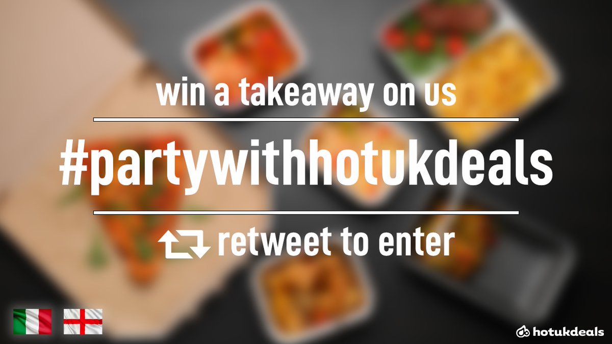 hotukdeals's tweet image. Who wants dinner on us tonight? 🍔🍕
Re-tweet this tweet using the hashtag #partywithhotukdeals and we'll pick a lucky winner at 17:30 #ItsComingHome #ENG