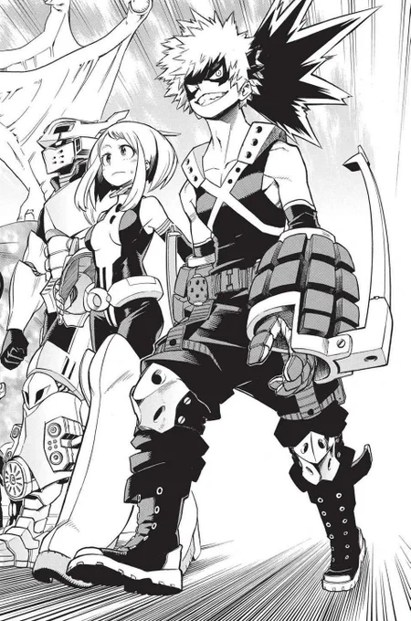 Kacchako looking good next to each other (and iida😂) since the beginning🥺💖 ch 07/ #bnha319 