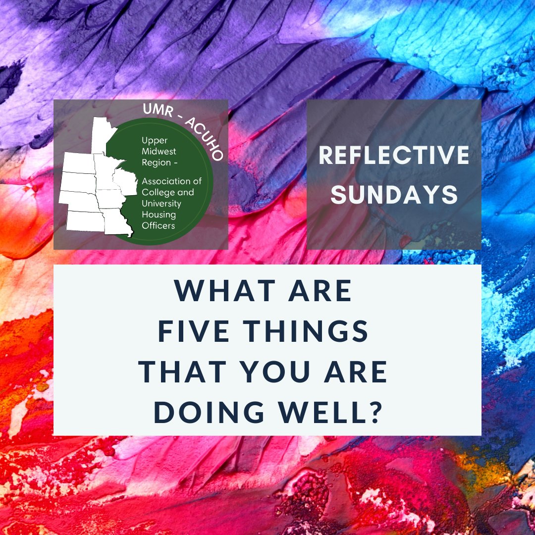 UMRACUHO's tweet photo. As training season approaches, it can be very stressful and overwhelming! What are some of the things that you are doing well right now? #UMRACUHO #ReflectiveSundays https://t.co/ZeVj5qm0ix