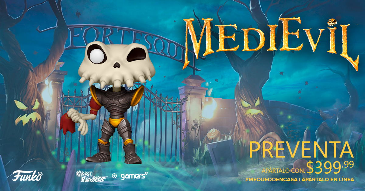 Gameplanetmx's tweet photo. ¡Ya llegó el héroe favorito de Gallowmere! 💀🎃🦇
Sir Daniele Fortesque de la saga Medievil tiene su propio y divertido Funko (brazo no incluido, bueno sí...pero no 🦾 )
https://t.co/VVylheY0T1
#Medievil #Gallowmere #SirDanielFortesque #Funko #FunkoPop #Gameplanet https://t.co/UEa3PdkrJW