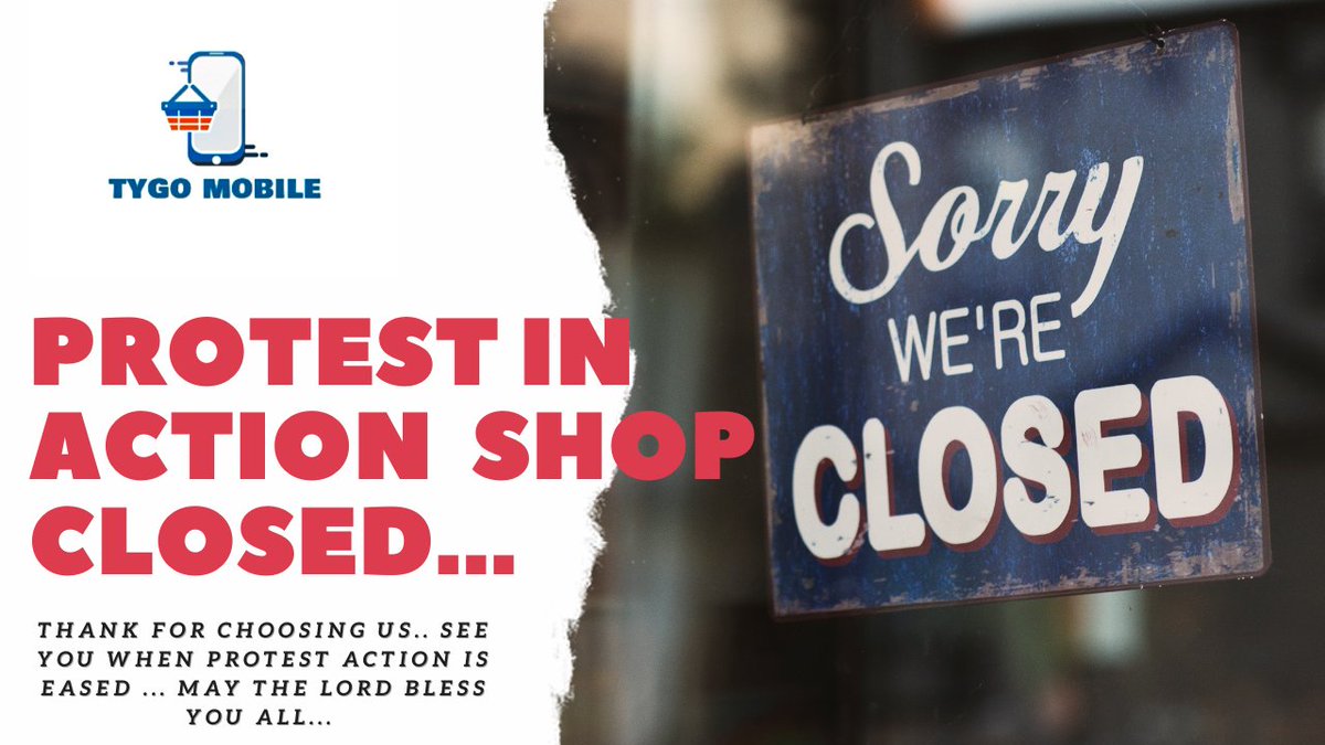 tygo_dube's tweet photo. Tygo Mobile Shop in Musgrave is closed due to Protests in Durban https://t.co/dFhfGeGw4P