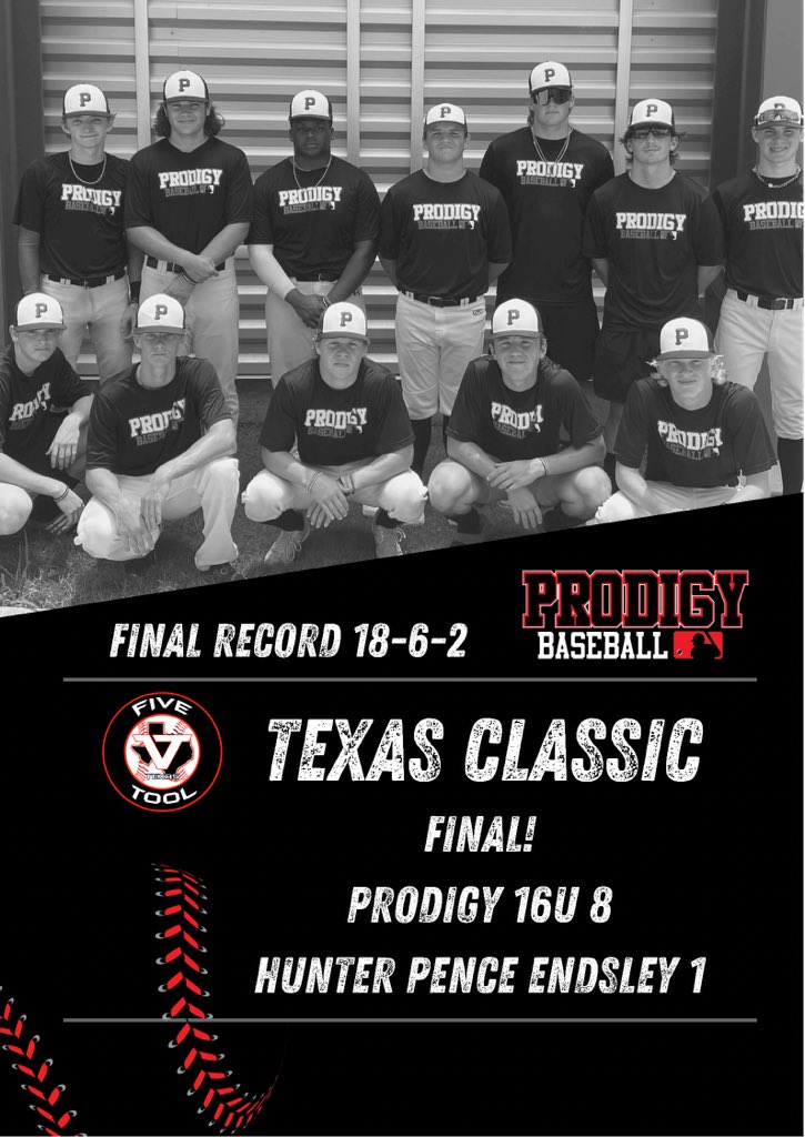 ProdigyBasebal2's tweet photo. Thatโs a wrap on our summer! 16s end with a dominant performance vs. @HPbaseball3 Endsley squad. Always nice to test ourselves vs. stiff competition. Until next year! #prodigyfam #summerbaseball https://t.co/Egv3Nv2Xyl