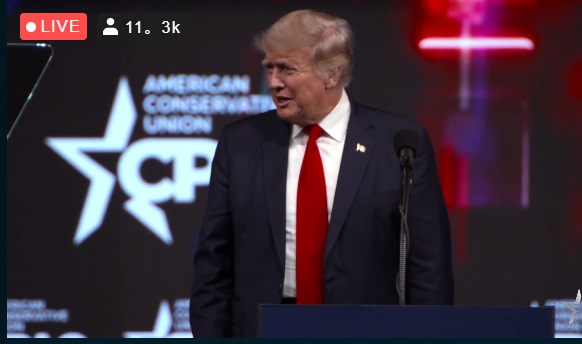Tomo20309138's tweet image. トランプさん、登場～～～ #CPAC2021