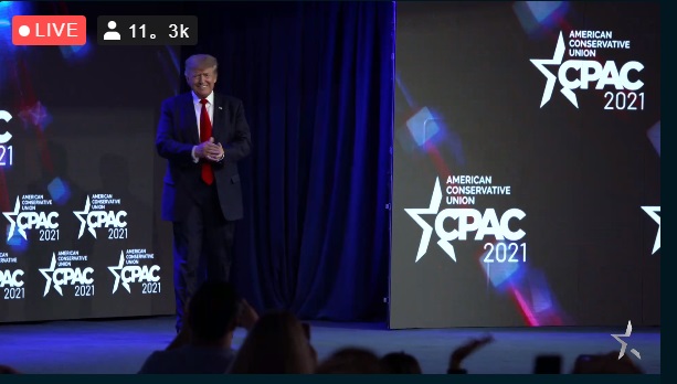 Tomo20309138's tweet image. トランプさん、登場～～～ #CPAC2021