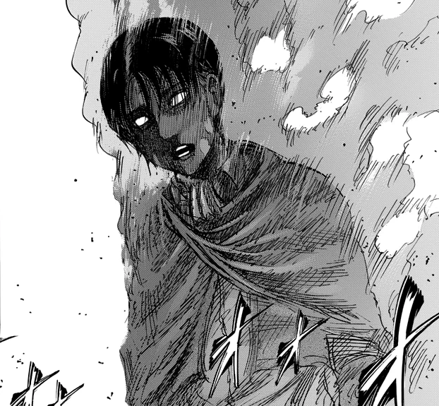 Levi, an undefeatable beast: 
also Levi when zombie Erwin tried to eat him: guess I'll die 