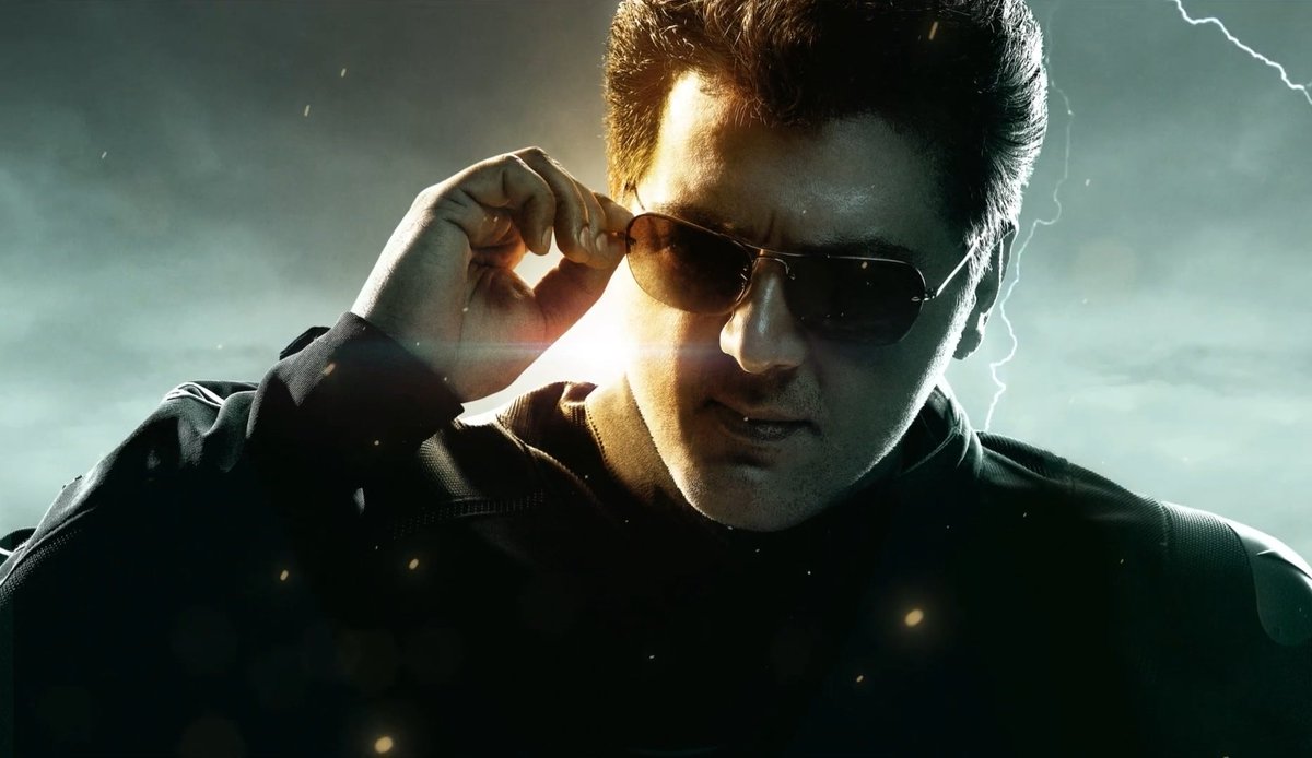 MovieMirchiCo's tweet photo. THE WAIT IS OVER... 'VALIMAI' FIRST LOOK... First glimpse of #Tamil film #Valimai... Stars #AjithKumar... Directed by H Vinoth.... Produced by #BoneyKapoor and #Zee Studios... Filming is complete... #ValimaiFirstLook https://t.co/kQpVy23XAu