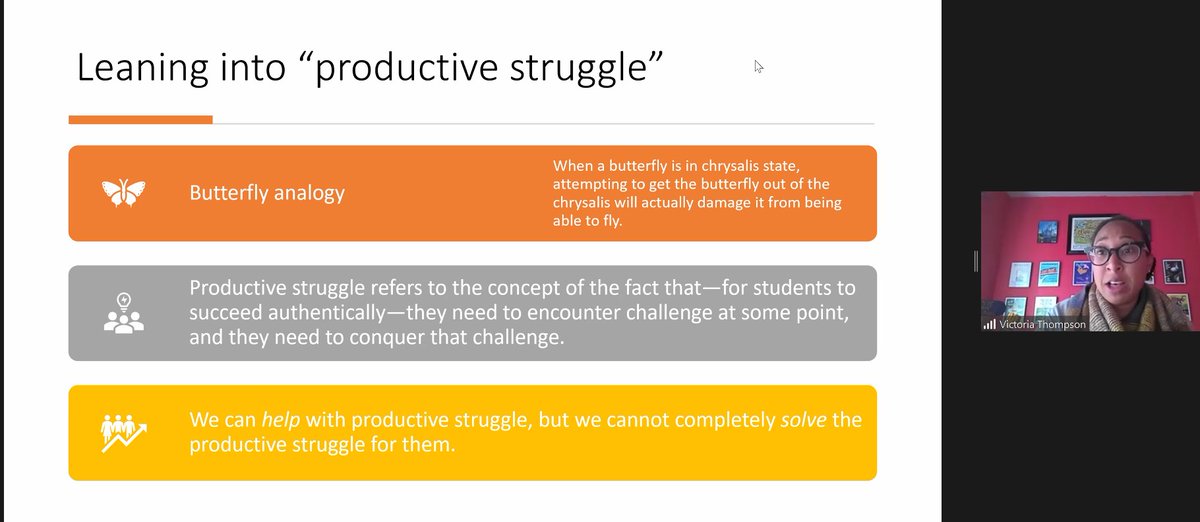EnCorps's tweet image. Another great session from @VictoriaTheTech on Innovative Math Support at #EnCorpsSRI. Students need to go through a productive struggle. We as teachers can support them through it but not solve it for them.

#TeacherPD #MathTeaching #Grit #Perseverance #TeacherTraining
