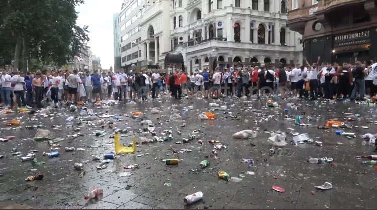 fairycakes's tweet photo. Considering football is all about getting something small into a designated space you’d think these dickheads would like bins more https://t.co/Ihb6oxNLli