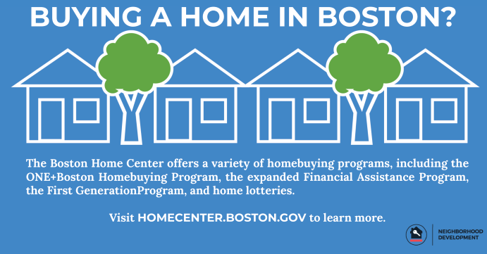 BostonNeighbor's tweet photo. Our #BostonHomeCenter wants to increase the buying power of 1st time homebuyers purchasing a home in Boston. Our ONE+Boston Program  offers the lowest fixed interest rates available for a 30-year mortgage. Learn how it can help you buy a home here,  https://t.co/u57Nw6FQaf. https://t.co/jUrNrfymlh