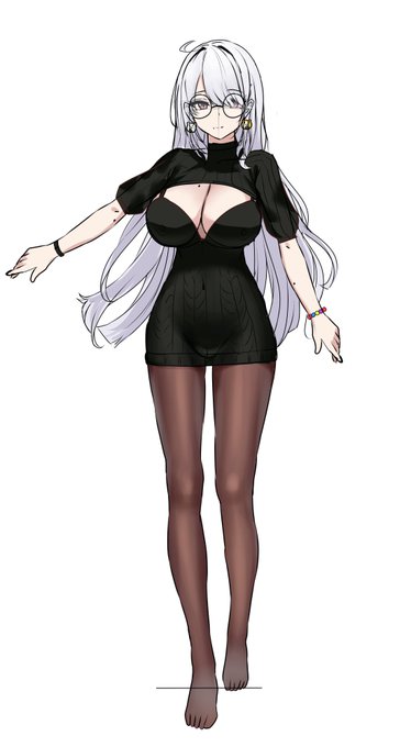 Here is her basic form. I make this OC represents me as a freelance artist and cosplayer, model. With her, I can make more interesting content in the future. It would be good if you can give me some feedback on her design, I would like to listen to them. 