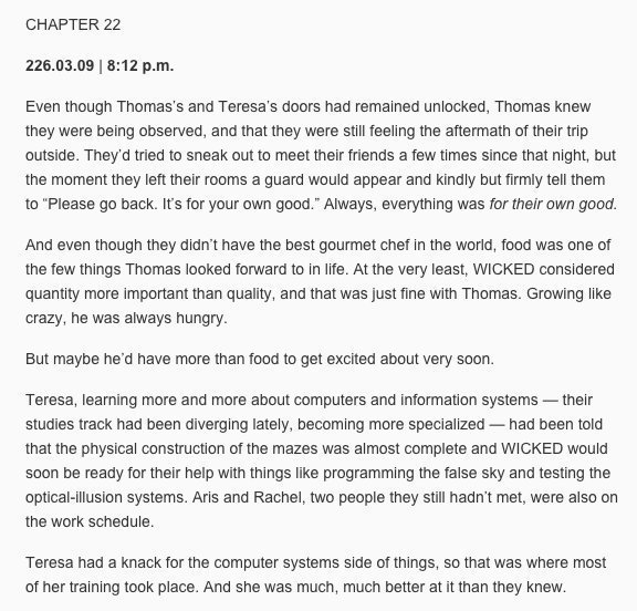 MazeRunnerBooks's tweet image. Short excerpt from #TheFeverCode! What&apos;s your favourite part?