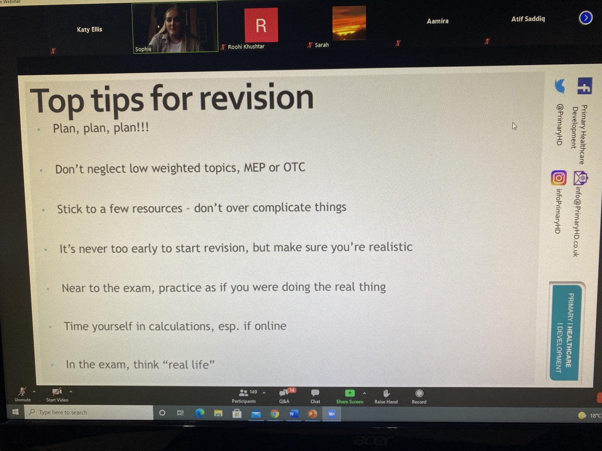 Some more top tips for revision form <a href="/pharmasoph_/">sophie</a> #PrimaryHDFPT